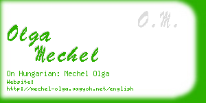 olga mechel business card